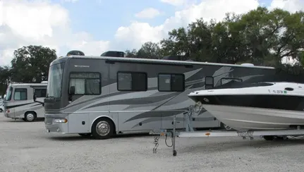 RV and Boat Parking Outside